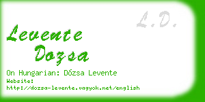 levente dozsa business card