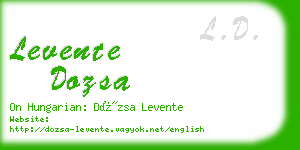 levente dozsa business card